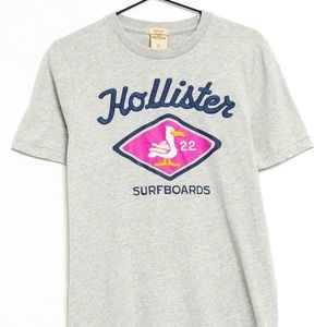 HOLLISTER - Y2K Unisex Surfer Cut Graphic Short Sleeve Tee - Size Small